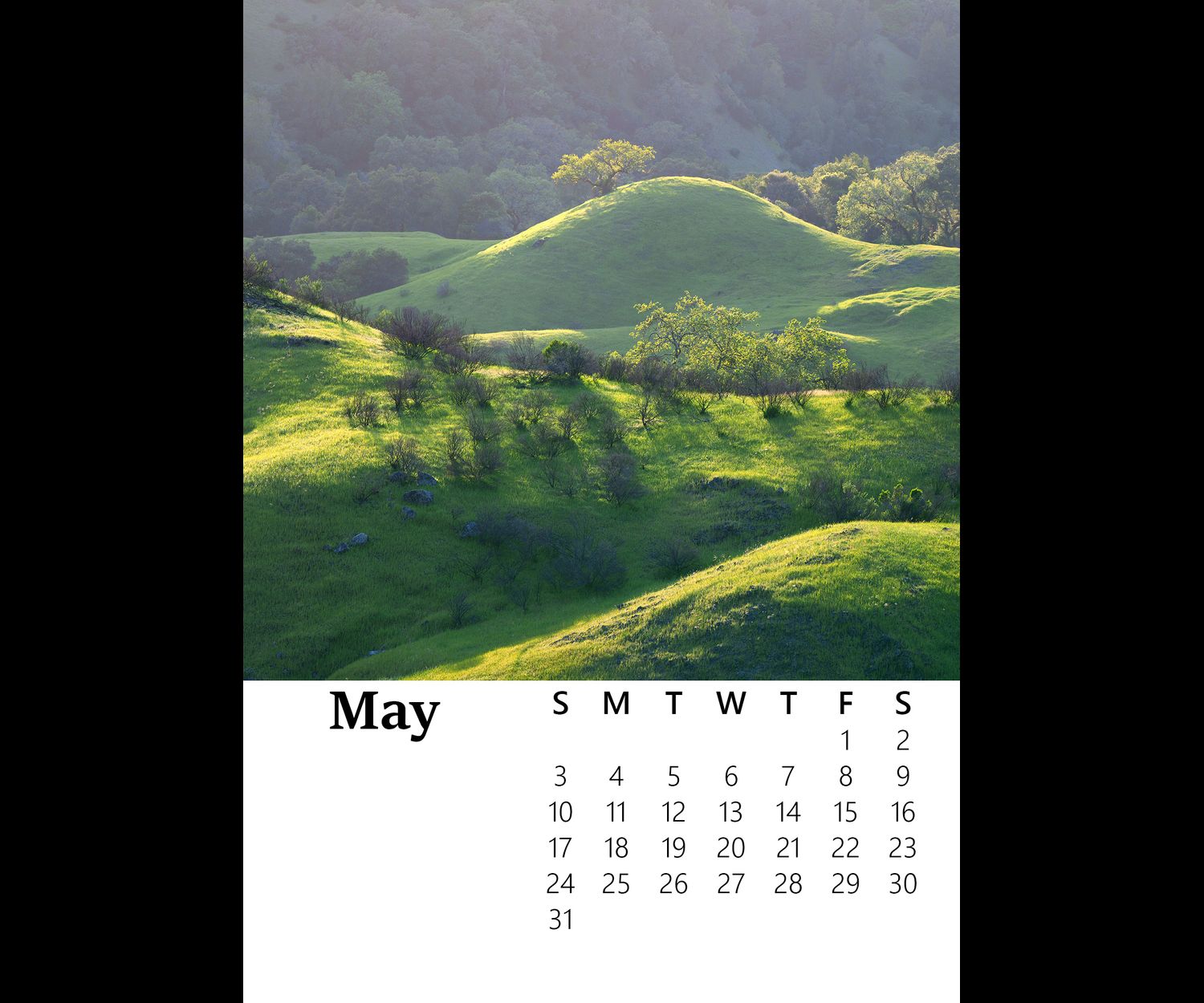 May Calendar preview