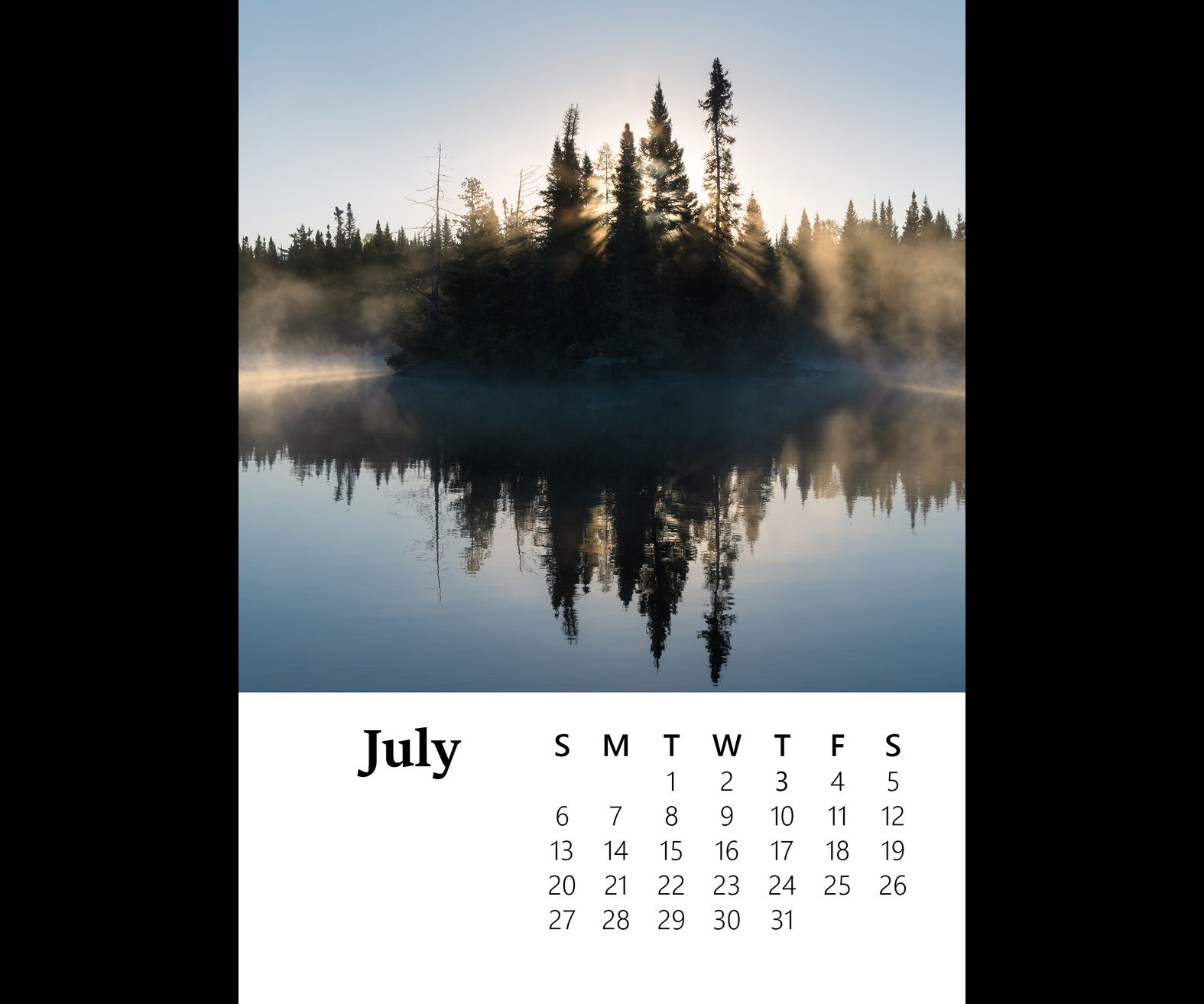 July Calendar preview